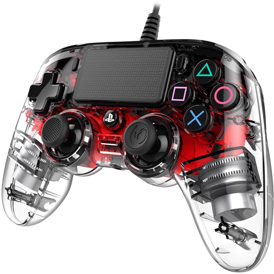 NACON PS4OFCPADCLRED PlayStation 4 Gamepad Rød, Transparent